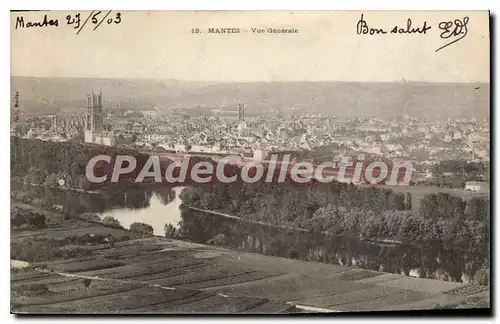 Cartes postales Mantes Vue Generale