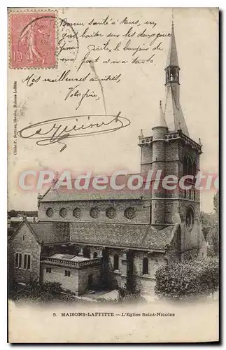 Cartes postales Maisons Laffitte L'Eglise Saint Nicolas