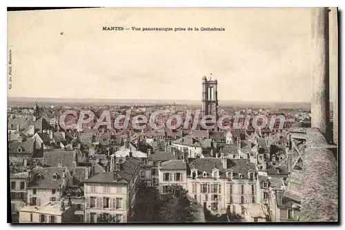 Ansichtskarte AK Mantes Vue panoramique prise de la Cathedrale