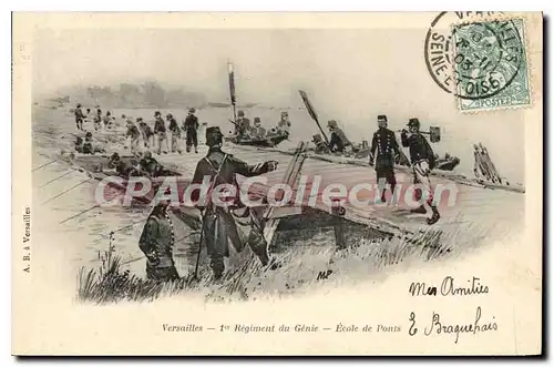 Cartes postales Versailles 1er Regiment du Genie Ecole de Ponts