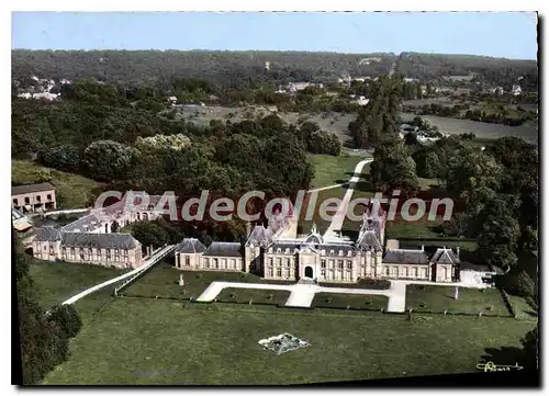 Moderne Karte Pontchartrain (Yvelines) Le Chateau Vue aerienne