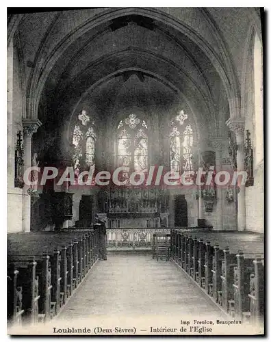 Ansichtskarte AK Loublande (Deux Sevres) Interieur de l'Eglise