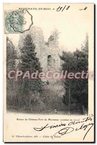 Ansichtskarte AK Ruines du Chateau Fort de Mortemer (Combat en 1055)