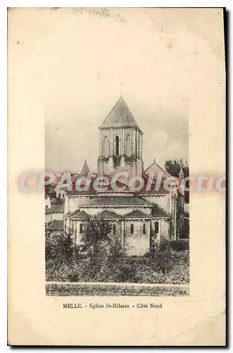 Cartes postales Melle Eglise St Hilaire Cote Nord