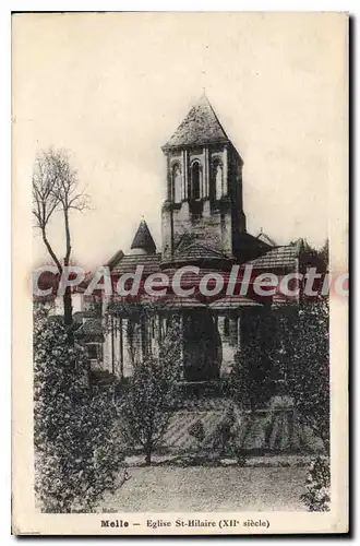 Cartes postales Melle Eglise St Hilaire (XIIe siecle)