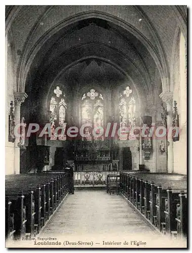 Ansichtskarte AK Loublande (Deux Sevres) Interieur de l'Eglise