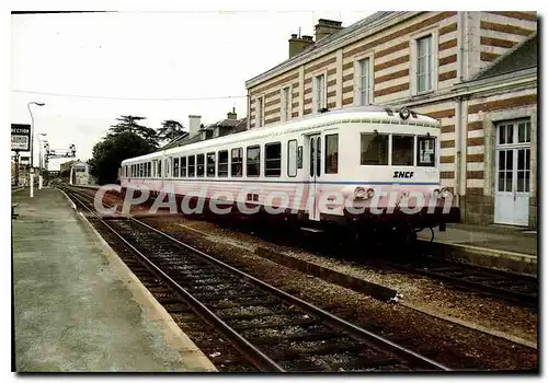 Cartes postales moderne Bressuire Autorail caravelle Pays de Loire en gare le 31 juillet 1986 Cliche Alain Lesaux