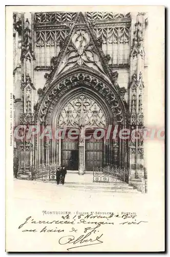 Cartes postales Montdidier Eglise Sepulcry Portail