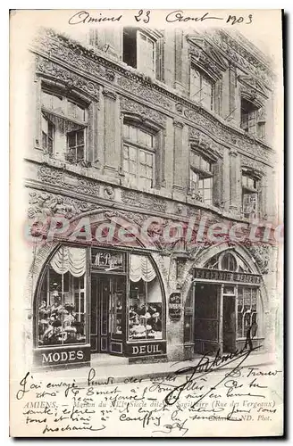 Cartes postales Amiens 23 aout 1903 Maison du XVIe siecle (Rue de Vergeaux)
