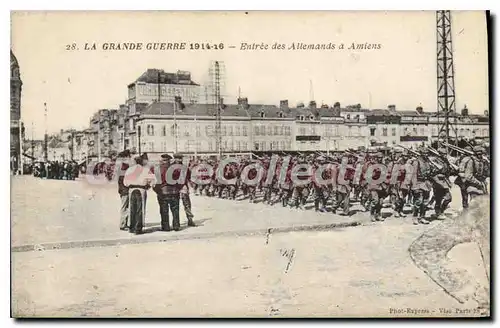 Cartes postales Amiens La Grande Guerre Entree des Allemands a Amiens