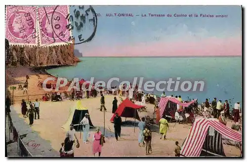 Cartes postales Ault Onival La Terrasse du Casino et la Falaise amont