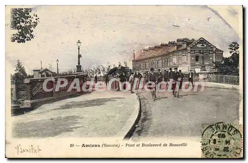 Cartes postales Amiens (Somme) Pont et Boulevard de Beauville