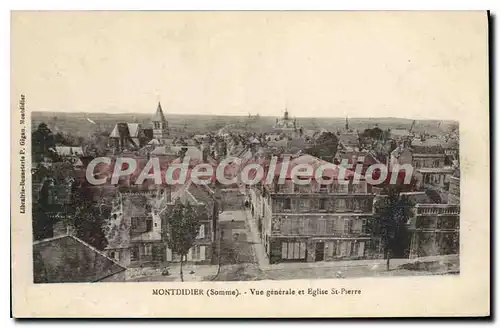 Ansichtskarte AK Montdidier (Somme) Vue generale et Eglise St Pierre