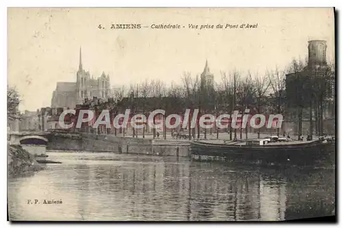 Cartes postales Amiens Cathedrale Vue prise du Pont d'Aval