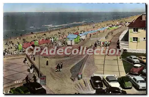Cartes postales Fort Mahon Plage (Somme) Vue generale de la Plage et l'Esplanade cote nord