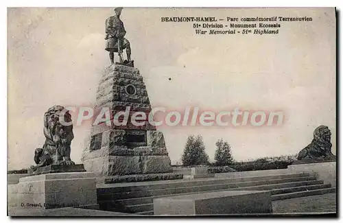 Cartes postales Beaumont Hamel Parc commemoratif Terraneuvien