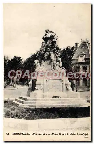 Cartes postales Abbeville Monument aux Morts (Louis Leolabart sculpt)