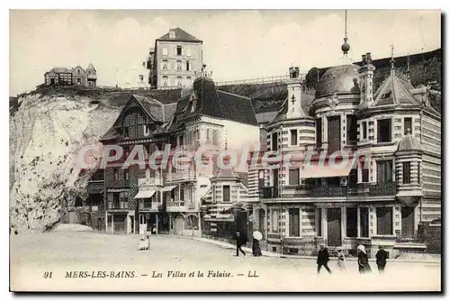 Cartes postales Mers les Bains Les Villas et la Falaise