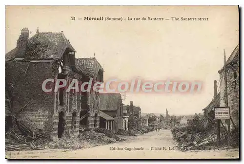 Cartes postales Moreuil (Somme) La rue du Santerre