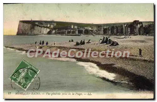 Cartes postales Mers les Bains Vue generale prise de la Plage