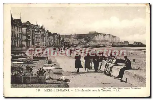 Cartes postales Mers les Bains L'Esplannade vers le Treport