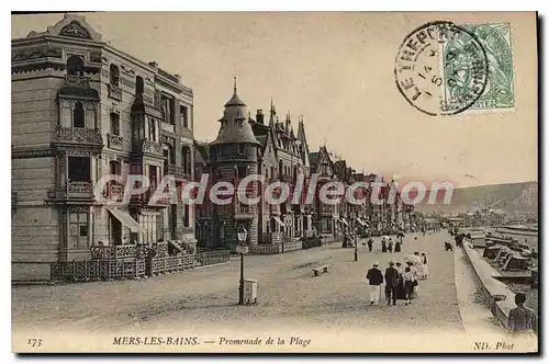 Cartes postales Mers les Bains Promenade dela Plage