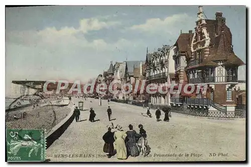 Cartes postales Mers les Bains (Somme) La Promenade de la Plage