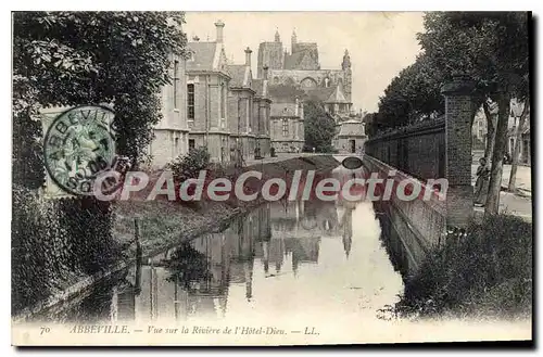 Ansichtskarte AK Abbeville Vue sur la Riviere de l'Hotel Dieu