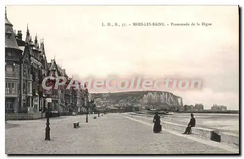 Cartes postales Mers les bains Promenade de la Digue