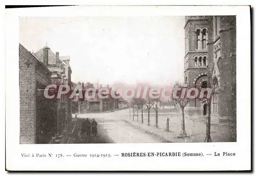 Ansichtskarte AK Rosieres en Picardie (Somme) La Place