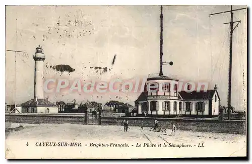 Ansichtskarte AK Cayeux sur Mer Brighton Fran�ais Le Phare et le Semaphore