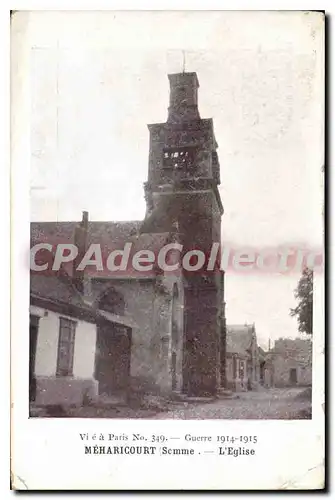 Cartes postales Meharicourt (Somme) L'Eglise
