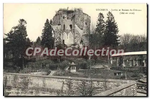 Cartes postales Lucheux Jardin et Ruines du Chateau (Bati en 1130)