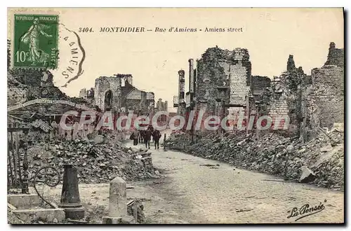 Cartes postales Montdidier Rue d'Amiens