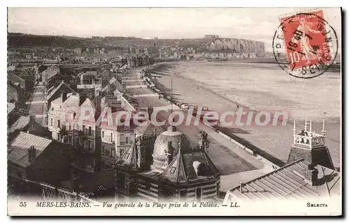 Ansichtskarte AK Mers Les Bains Vue generale de la Plage prise de la Falaise