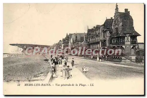 Cartes postales Mers Les Bains Vue generale de la Plage