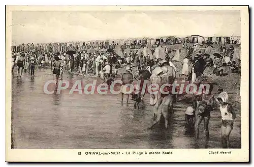 Cartes postales Onival sur Mer La Plage a maree haute