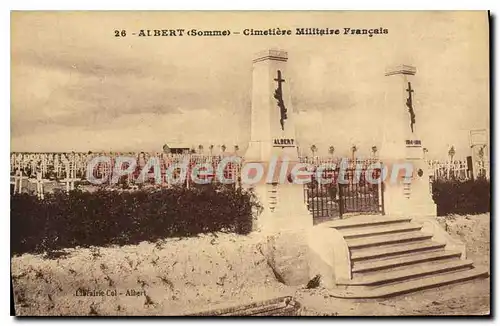 Ansichtskarte AK Albert (Somme) Cimetiere Millitaire Fran�ais