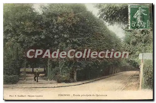 Cartes postales Peronne Entree principale Du Quinconce