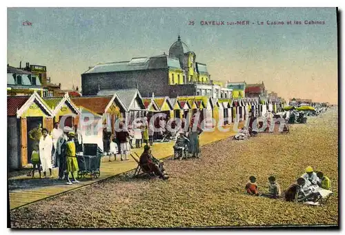 Ansichtskarte AK Cayeux sur Mer Le Casino et les Cabines