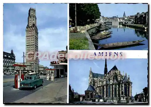 Cartes postales moderne Amiens (Somme) La Tour Perret Le marche sur l'eau La Cathedrale