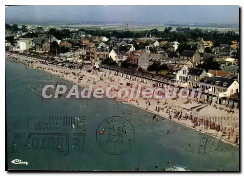 Moderne Karte Le Crotoy (Somme) Vue aerienne Un coin de plage