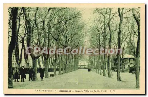 Cartes postales Le Tarn illustre Mazamet Grand Allee du Jardin Public