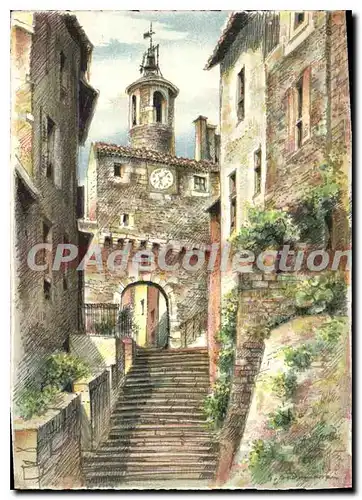 Cartes postales moderne Cordes (Tarn) L'Escalier du Pater et la Porte de l'Horloge