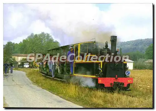 Moderne Karte Chemin de fer touristique du Tarn Saint Lieux les Lavaur (Tarn) locomotive Couillet 1910