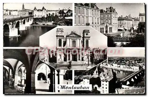 Ansichtskarte AK Tarn et Garonne Montauban Le Pont Place du Marechal Foch La Cathedrale Les Arcades Vue Generale