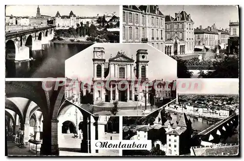 Cartes postales Tarn et Garonne Montauban Le Pont Place du Marechal Foch La Cathedrale Les Arcades Vue Generale