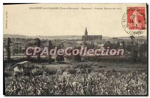 Cartes postales Tarn et Garonne Beaumont de Lomagne (Tarn et Garonne) Panorama Grande Manoeuvre