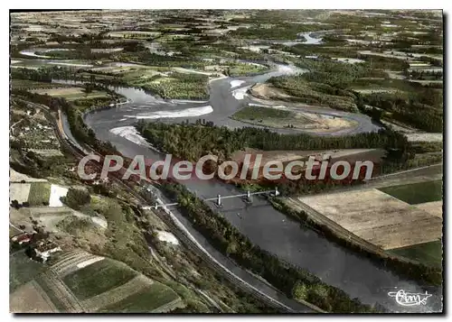 Moderne Karte Tarn et Garonne Gonfluent du Tara et de la Garonne pres Moissac (T et G) Vue panoramique aerien