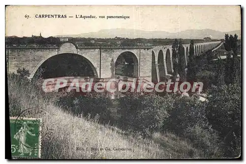 Ansichtskarte AK Vaucluse Carpentras L'Aqueduc vue panoramique